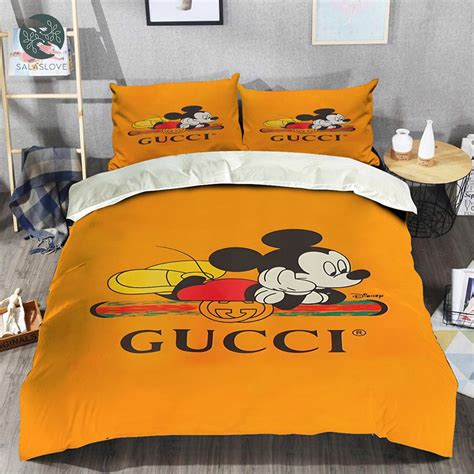 mickey mouse gucci bed set|gucci mickey mouse collaboration.